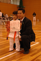 Kyoshi Akira Nakamura z synem. 
